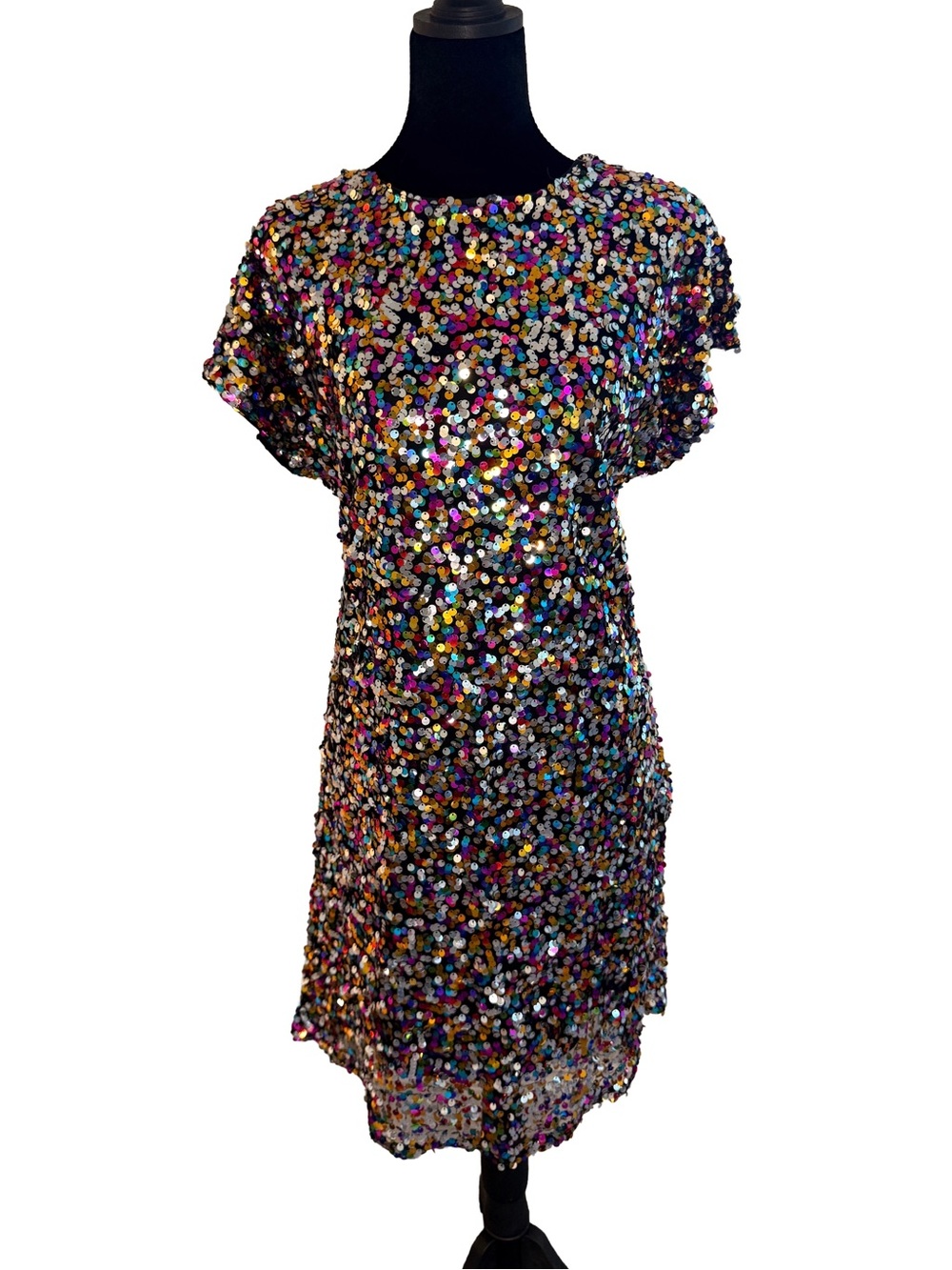 Femi Semi Multicolor Sequin Party Dress | Size L | NWOT